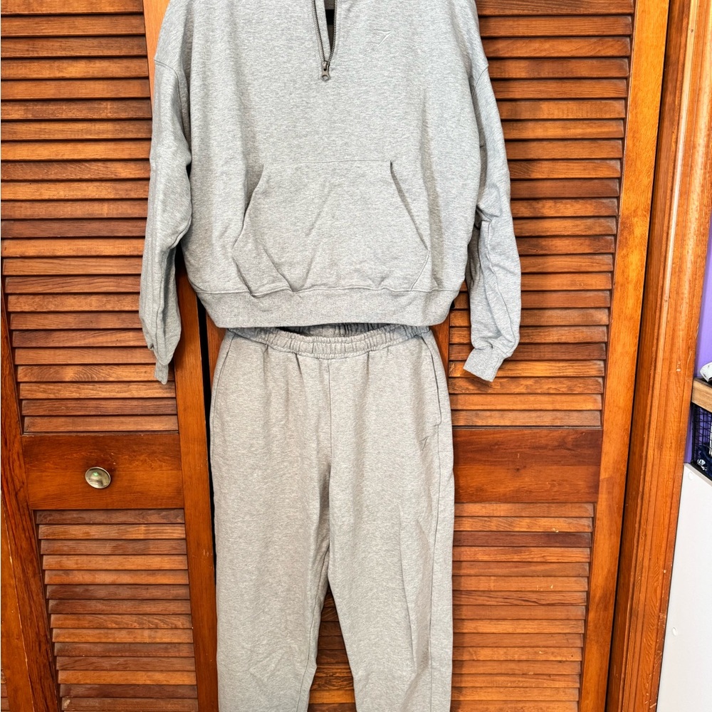 Gymshark Heather Gray Quarter-Zip Set